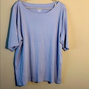 NWT Chico’s Pima Bateau Neck Tee Top SS Basic Knit